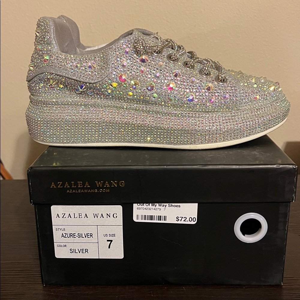 Azalea Wang Silver Women's Sneakers